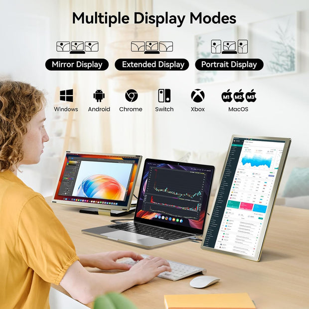 Domyfan S6 Triple Screen Laptop Screen Extender